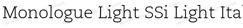 Monologue Light SSi Light Italic字体转换